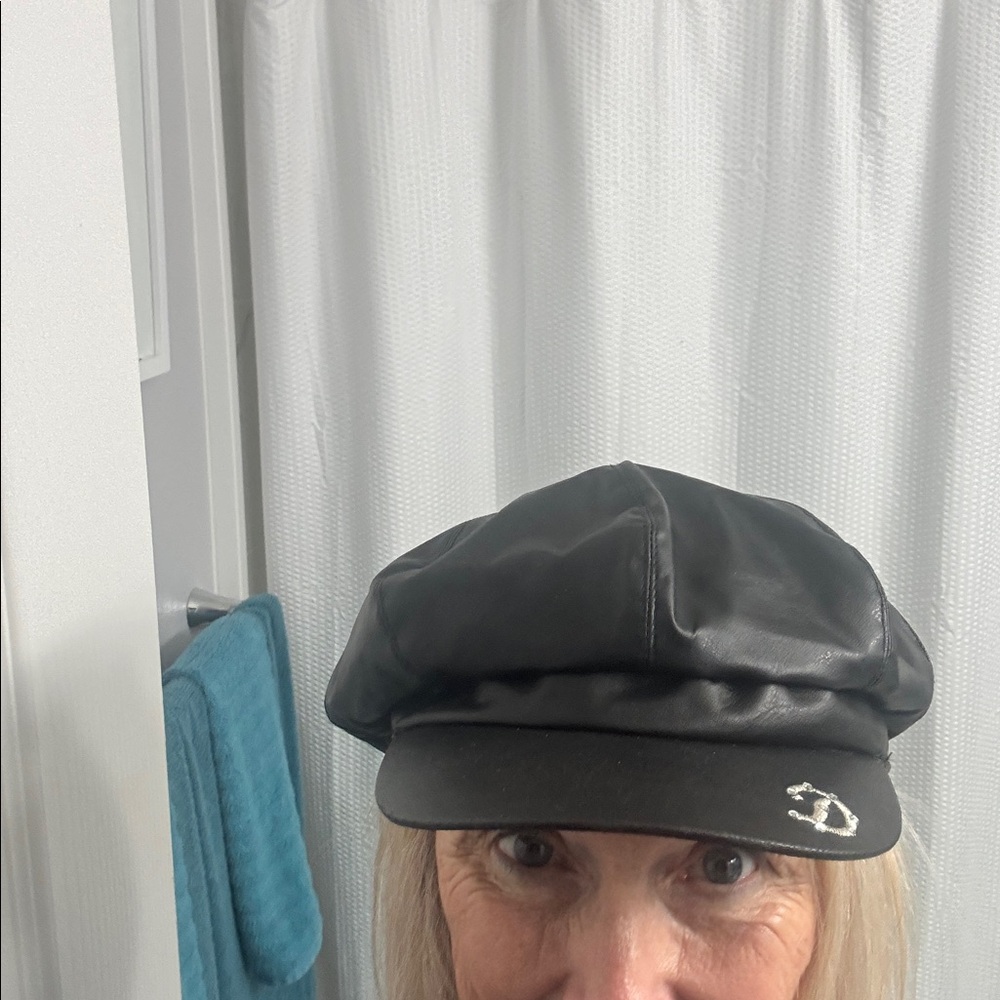 Diva Faux Leather Beret